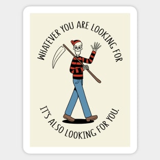 I’m Also Looking For You Waldo Death by Tobe Fonseca Sticker